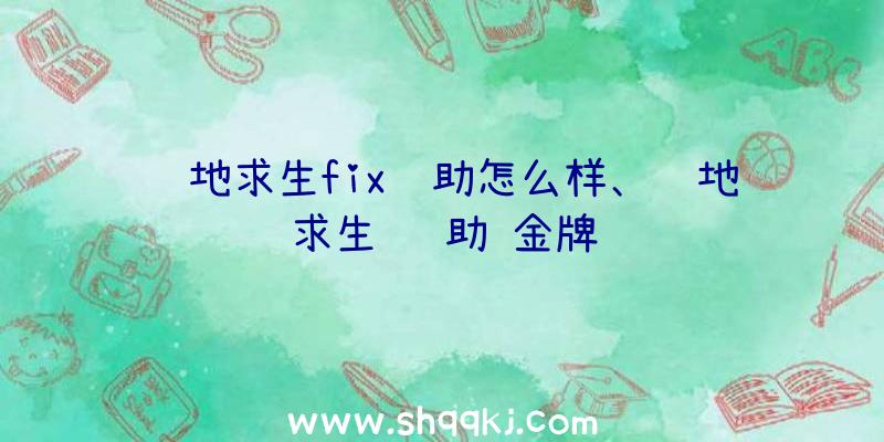 绝地求生fix辅助怎么样、绝地求生